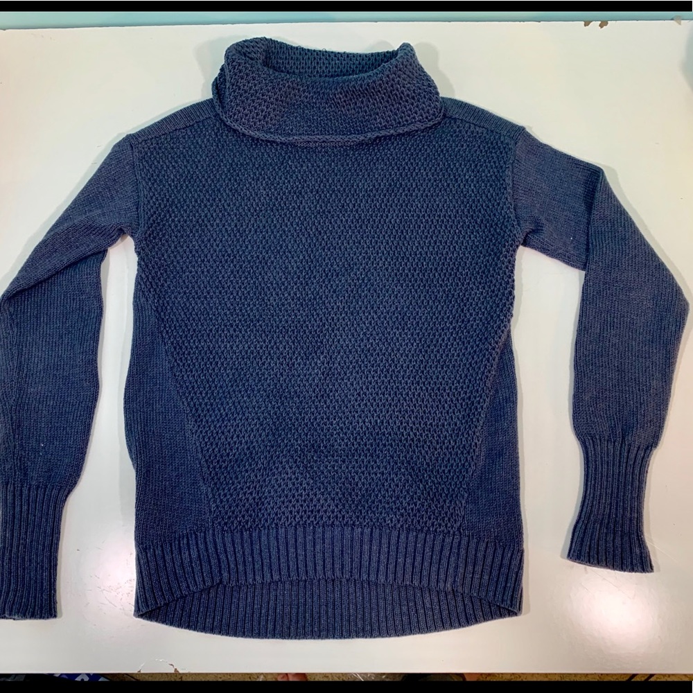 Athleta Blue Knit Turtleneck Sweater B1674